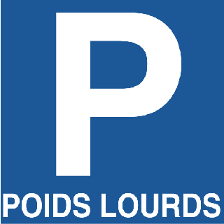 Panneau Parking Poids Lourds alu 3 mm