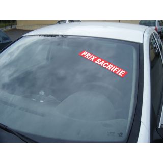 Autocollant Pare Brise Avantage rouge Prix Sacrifié