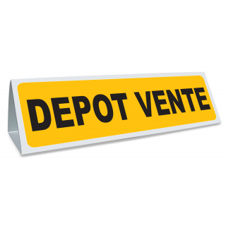 Triangle magnétique de toit Dépôt Vente coloris jaune et noir