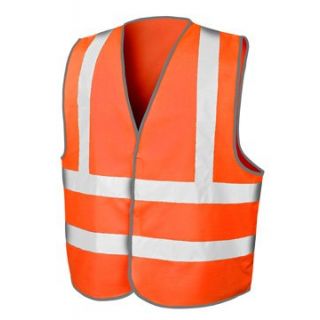 Gilet de sécurité fluo orange à personnaliser coté coeur