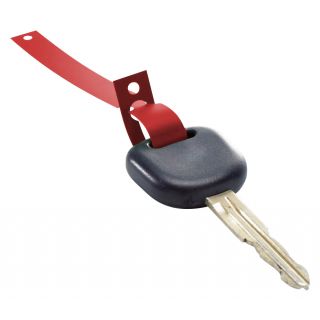 Porte clés HDPE rouge avec clé