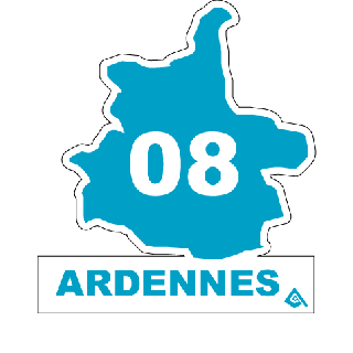 Autocollant 08 département des Ardennes