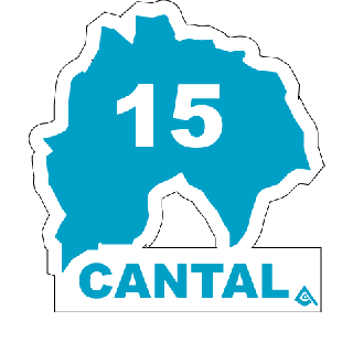 Autocollant 15 département du Cantal