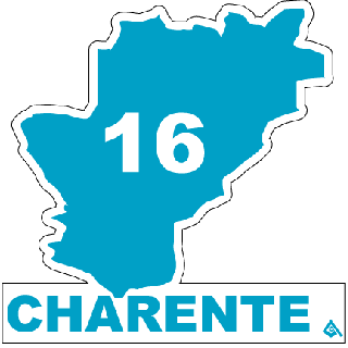 Autocollant 16 département de la Charente