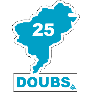 Autocollant 25 département du Doubs