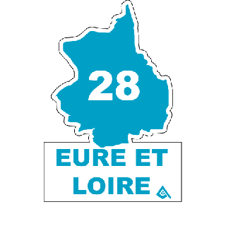 Autocollant 28 département de l'Eure et Loire