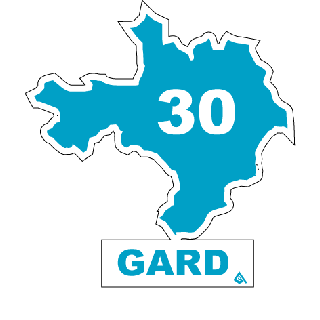 Autocollant 30 département du Gard