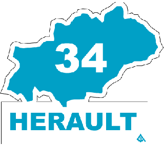 Autocollant 34 département de l'Hérault