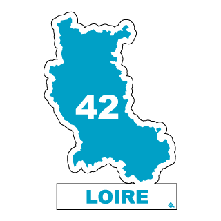Autocollant 42 département de la Loire