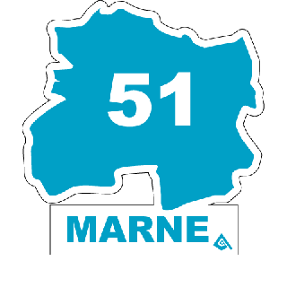 Autocollant 51 département de la Marne