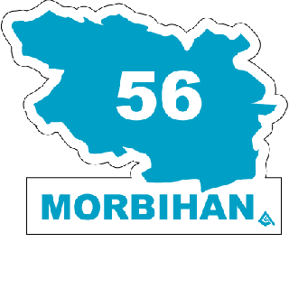 Autocollant 56 département du Morbihan