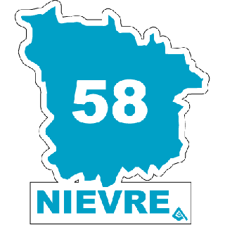 Autocollant 58 du département de La Nièvre