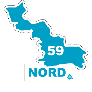 Autocollant 59 département du Nord