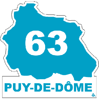 Autocollant 63 département du Puy de Dôme