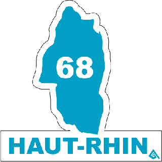 Autocollant 68 département du Haut-Rhin