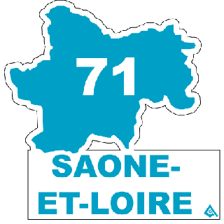Autocollant 71 département de La Saône-et-Loire