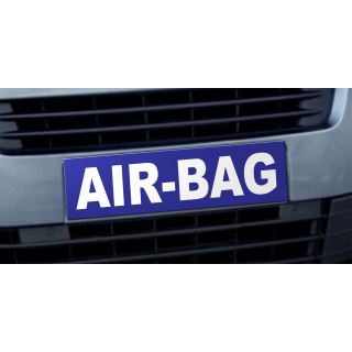 Cache plaque d'immatriculation bleu Airbag