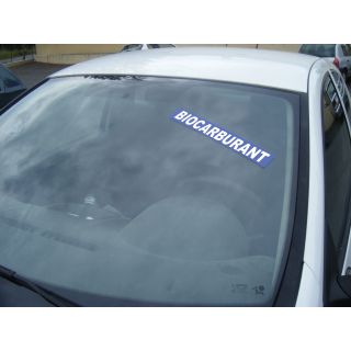 Autocollant pare brise biocarburant