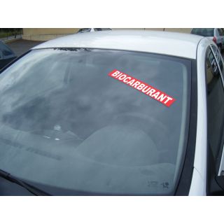 Autocollant Pare Brise Avantage rouge Biocarburant 