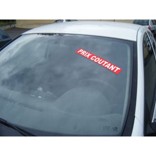Autocollant Pare Brise Avantage rouge Prix Coutant