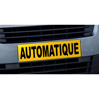 Cache plaque d'immatriculation avantage Automatique jaune et noir