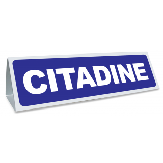 Triangle magnétique de toit citadine coloris bleu