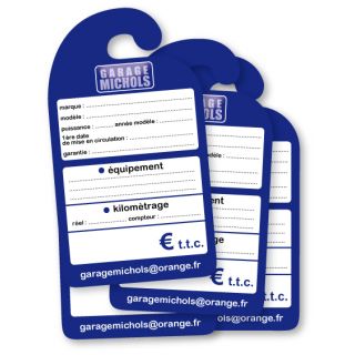 Affiche de prix rétroviseur en carton personnalisée les 5000 ex