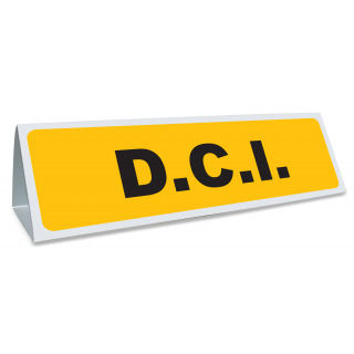 Triangle magnétique de toit DCI coloris jaune et noir