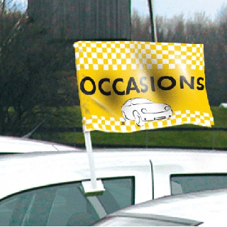 Drapeau occasion jaune de vitre automobile