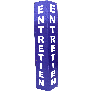 Totem de clôture ENTRETIEN BLEU