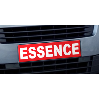 Cache plaque d'immatriculation avantage Essence rouge