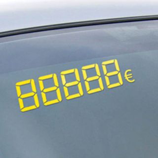 Chiffres Digitaux Adhésifs Jaune Euros