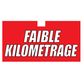 Panneau pare-brise VITRAFLASH faible kilométrage rouge