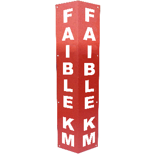 Totem de clôture FAIBLE KM ROUGE