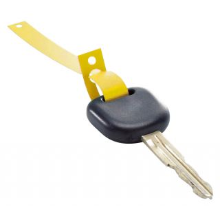 Porte clés HDPE jaune avec clé
