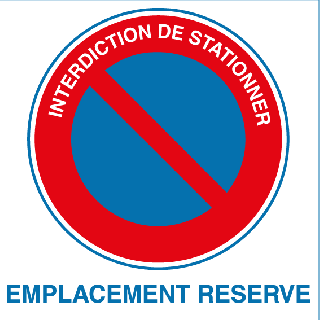 Panneau PVC interdiction de stationner emplacement réservé