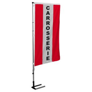 Kit mat et drapeau Carrosserie rouge à bandes latérales 5.5 m