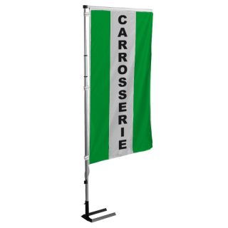 Kit mat et drapeau carrosserie Vert à bandes latérales 4 m