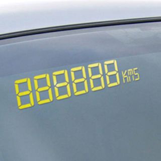 Chiffres Digitaux Adhésifs Jaune Kilometrage