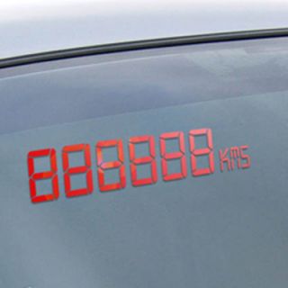 Chiffres Digitaux Adhésifs Rouge Kms