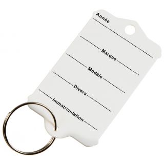 Etiquettes clés plastiques KTAG lot de 200 ex blancs