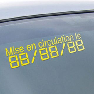 Chiffres Digitaux Adhésifs jaune mise en circulation