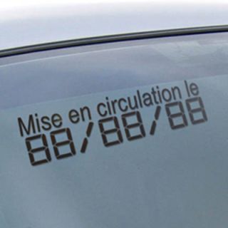 Chiffres Digitaux Adhésifs Noir Mise en circulation