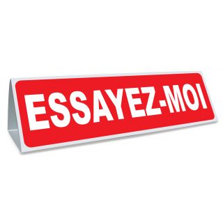 Triangle magnétique de toit Essayez Moi rouge