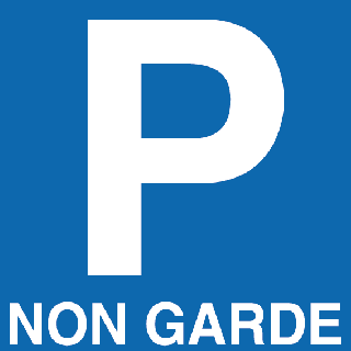 Panneau Parking Non Gardé alu 3 mm