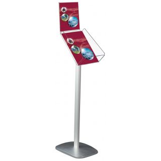 Présentoir A4 sur pied RS1 avec porte visuel A4