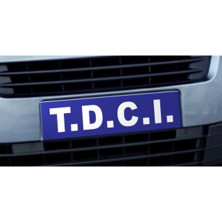 Cache plaque d'immatriculation avantage TDCI bleu