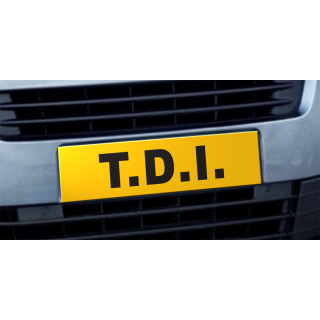 Cache plaque d'immatriculation avantage TDI jaune et noir