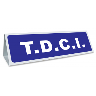 Triangle magnétique de toit TDCI de coloris bleu