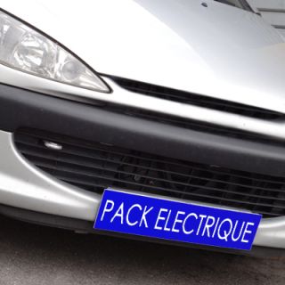 Cache plaque d'immatriculation avantage bleu Pack Electrique